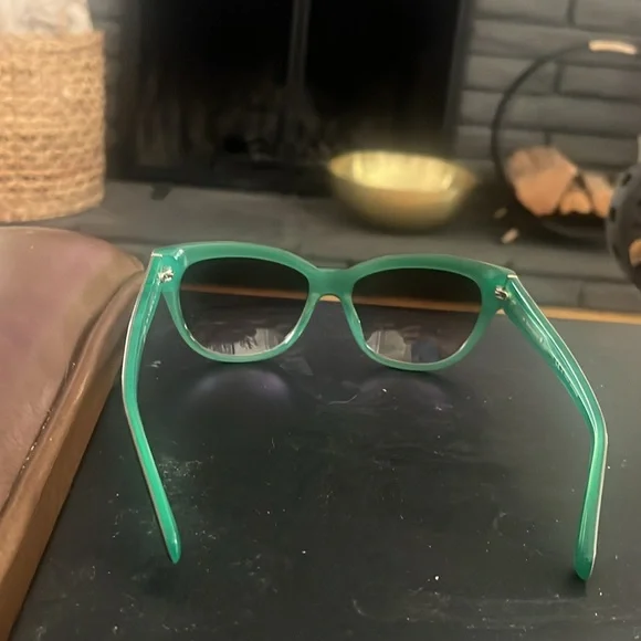 KATE SPADE New York AISHA/S Black Green Plastic Cat Eye Women's Sunglasses - Picture 3 of 6